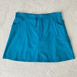 Kuhl Women's Mova Blue Cargo Outdoor Hiking Skort Skirt Size Large